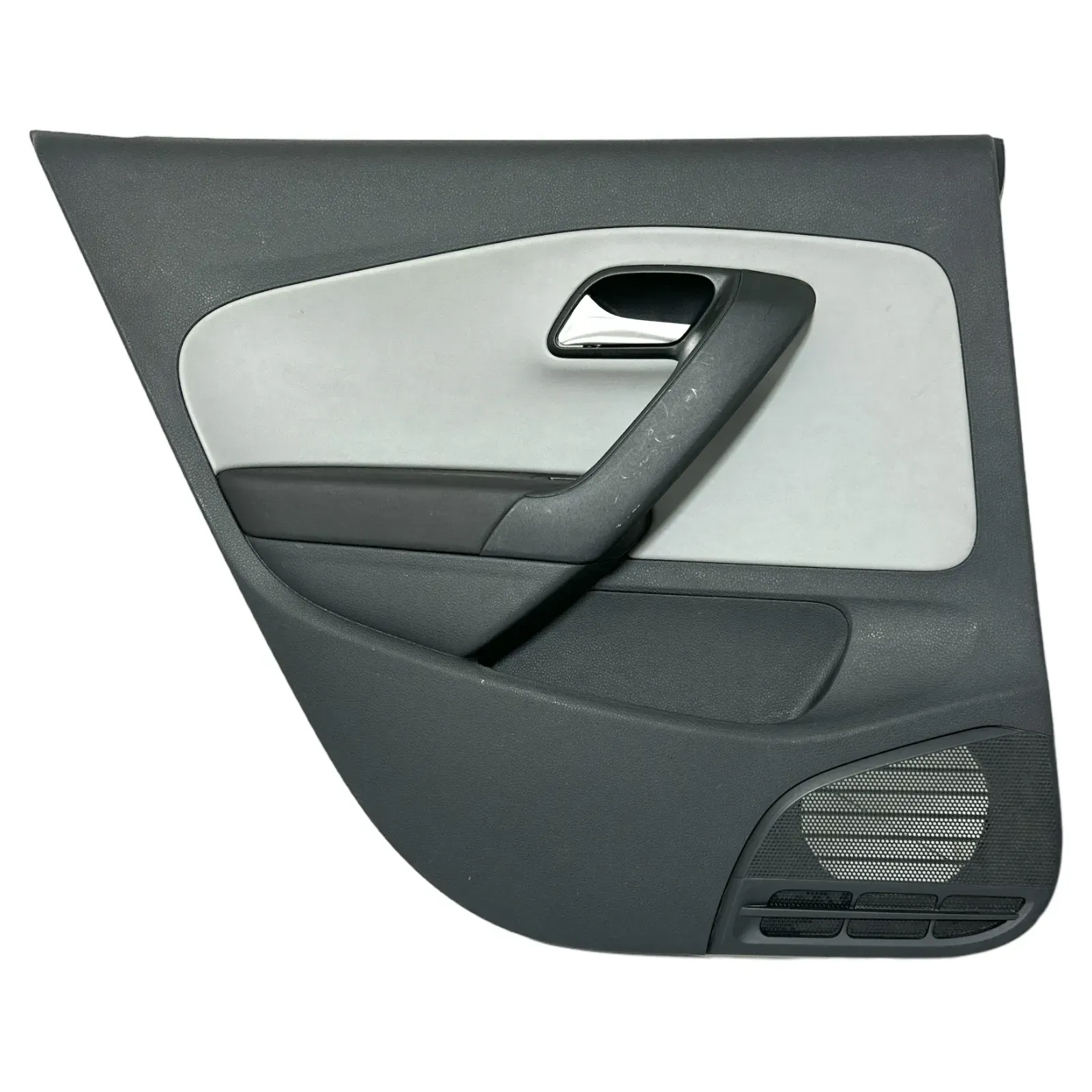 1x VW Polo 6R Türverkleidung Tür 4/5-Türer grau schwarz Kunstleder hinten links - Bild 1