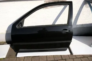 VW Golf 4 Tür vorne links Fahrertür 2/3-Türer schwarz LC9Z Fahrerseite - Bild 1