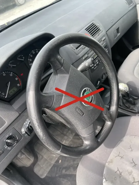 Fabia 6Y Lenkrad 4-Speichen 6Y0419091C E74 Leder Lederlenkrad -ohne Airbag