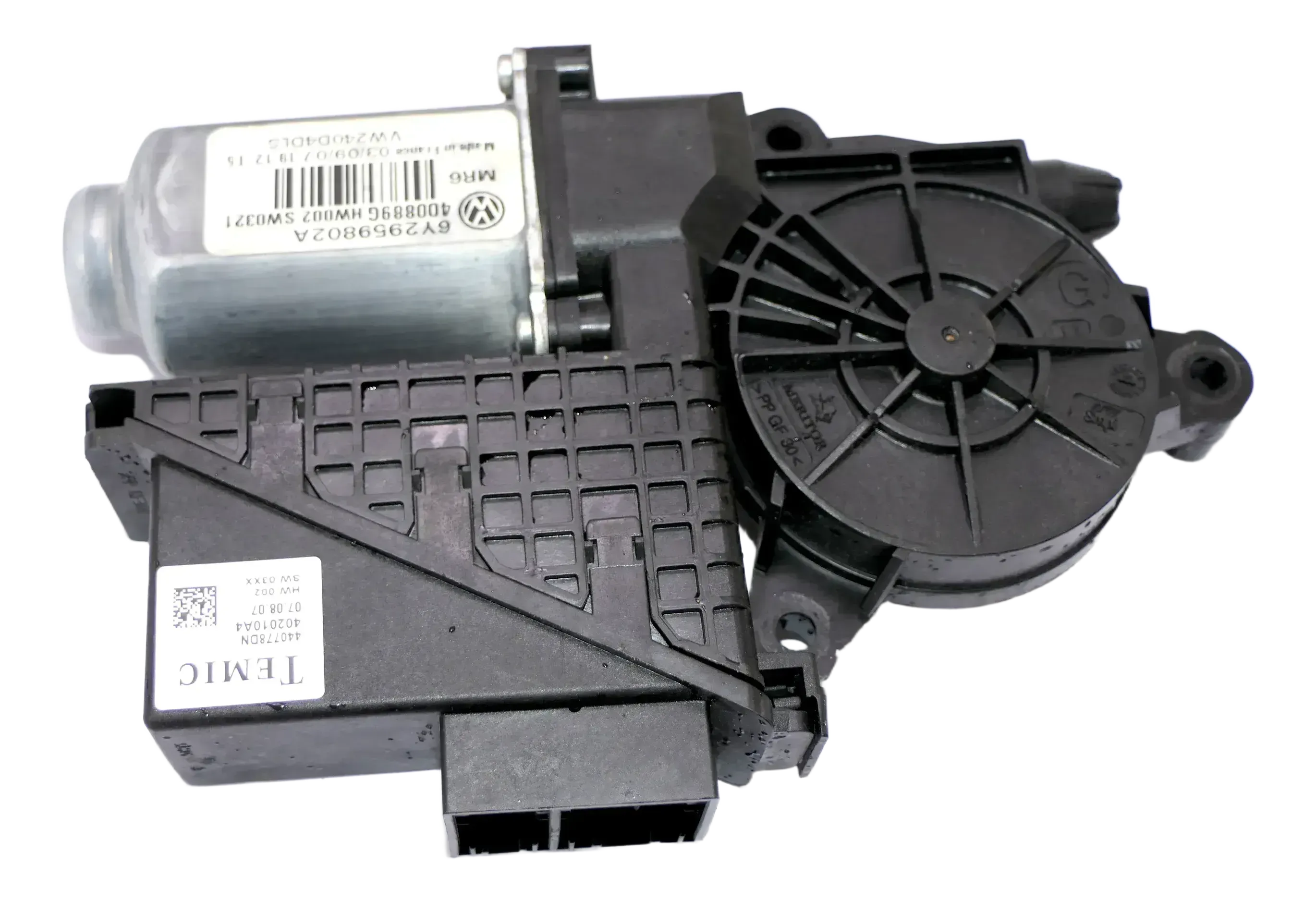 VW Polo 9N elektrischer Fensterheber Motor vorne links 6Y2959802A 4-Türer T5 - Bild 1