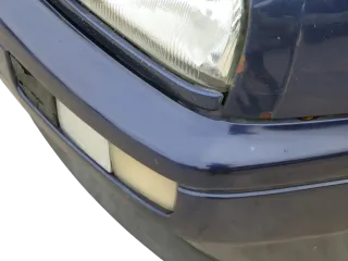 VW Golf 3 Grill Kühlergrill VW Zeichen Logo Grillleiste Leiste blau LC5L - Bild 5
