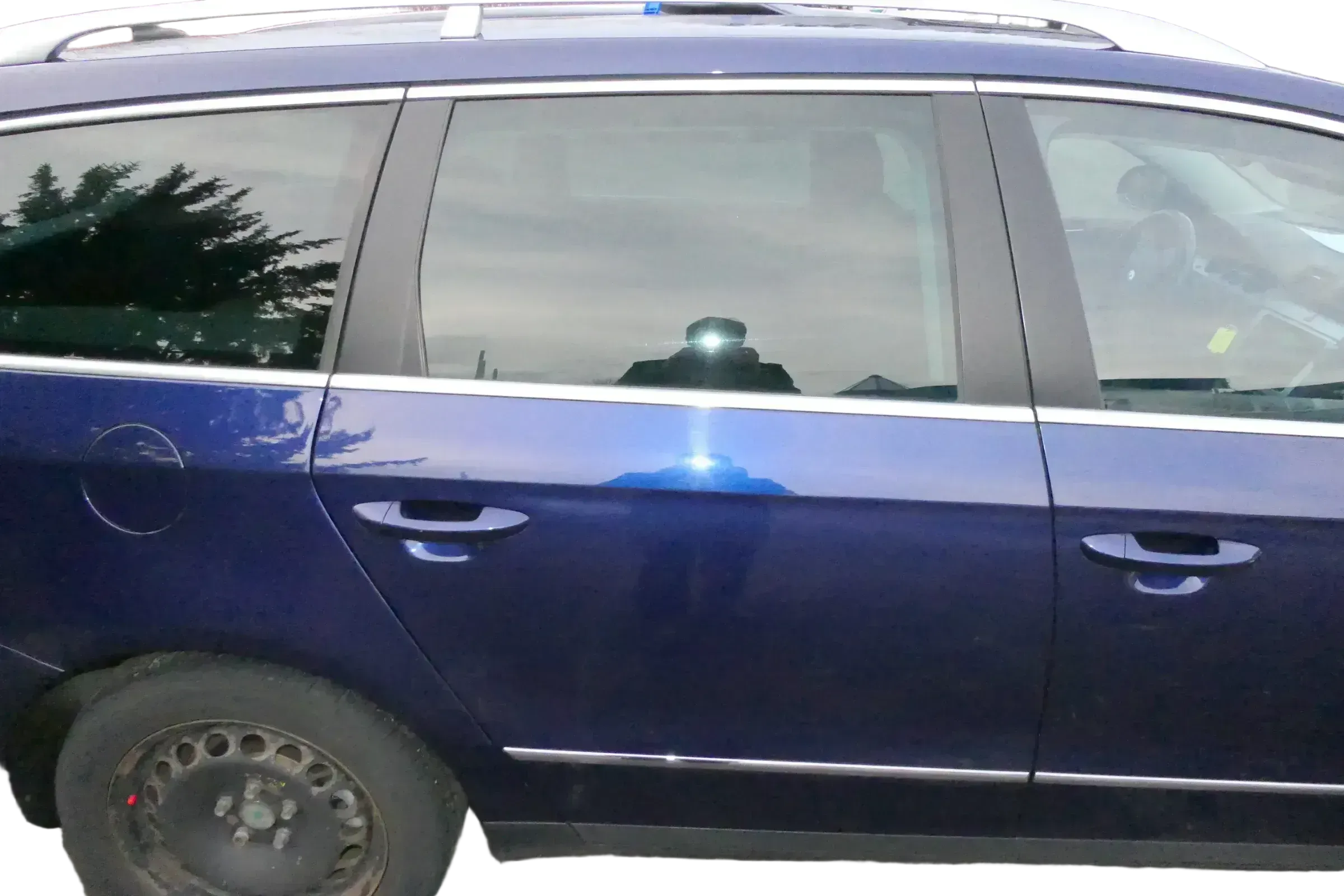 VW Passat 3C Kombi Variant Tür hinten rechts blau LD5Q - OHNE Anbauteile - Bild 1