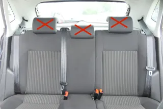 VW Polo 6R 6C Sitz Rückbank Sitzfläche Sitze 3 Punkt Gurt schwarz / titanschwarz - Bild 1