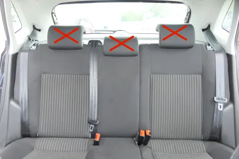 VW Polo 6R 6C Sitz Rückbank Sitzfläche Sitze 3 Punkt Gurt schwarz / titanschwarz