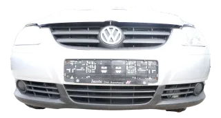 VW Fox 5Z Stoßstange vorne Stoßfänger silber LA7W mit Grill - Bild 6