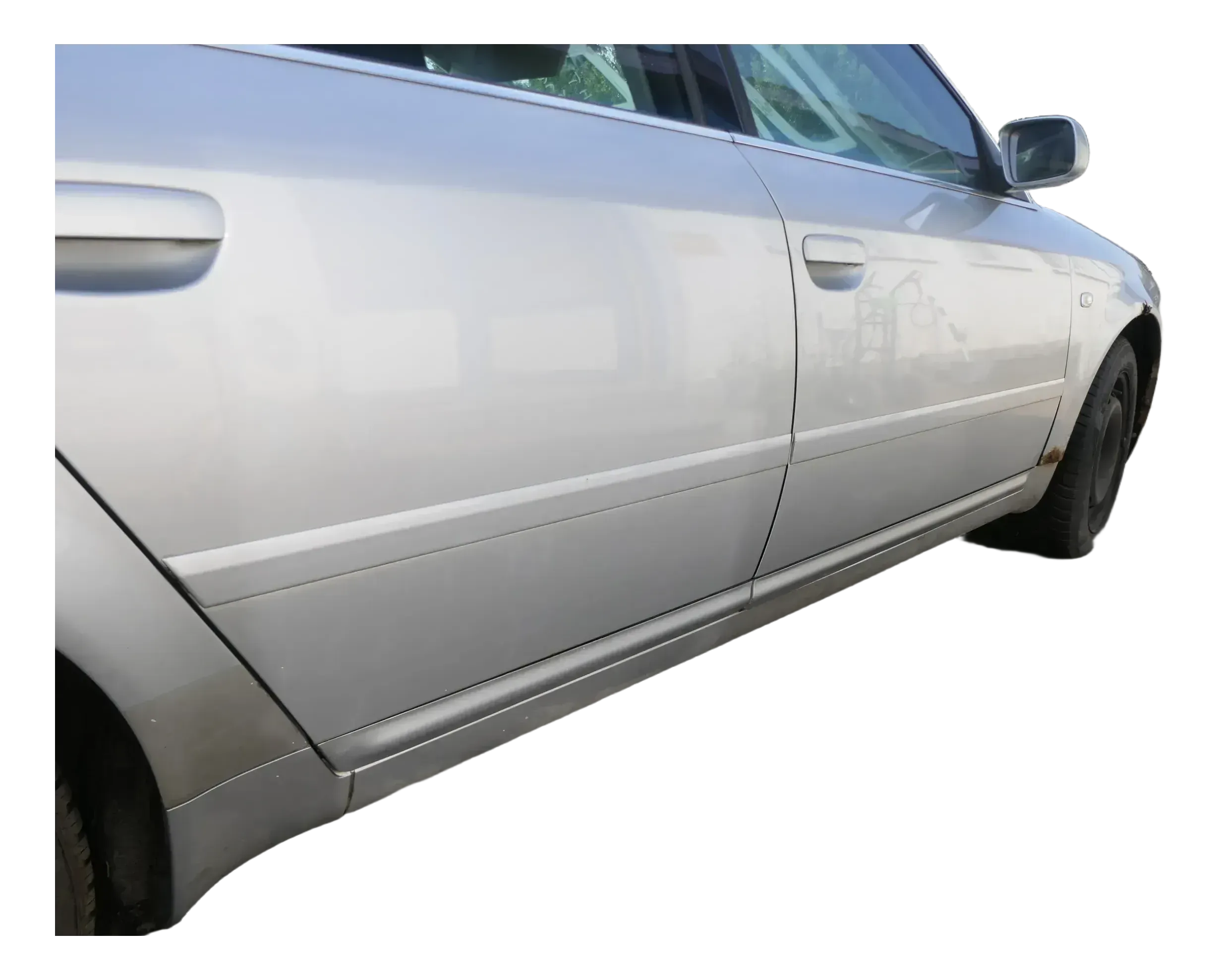 Audi A6 4B C5 Tür Türblatt hinten rechts nur Türblatt silber LY7W -ohneAnbauteil - Bild 1