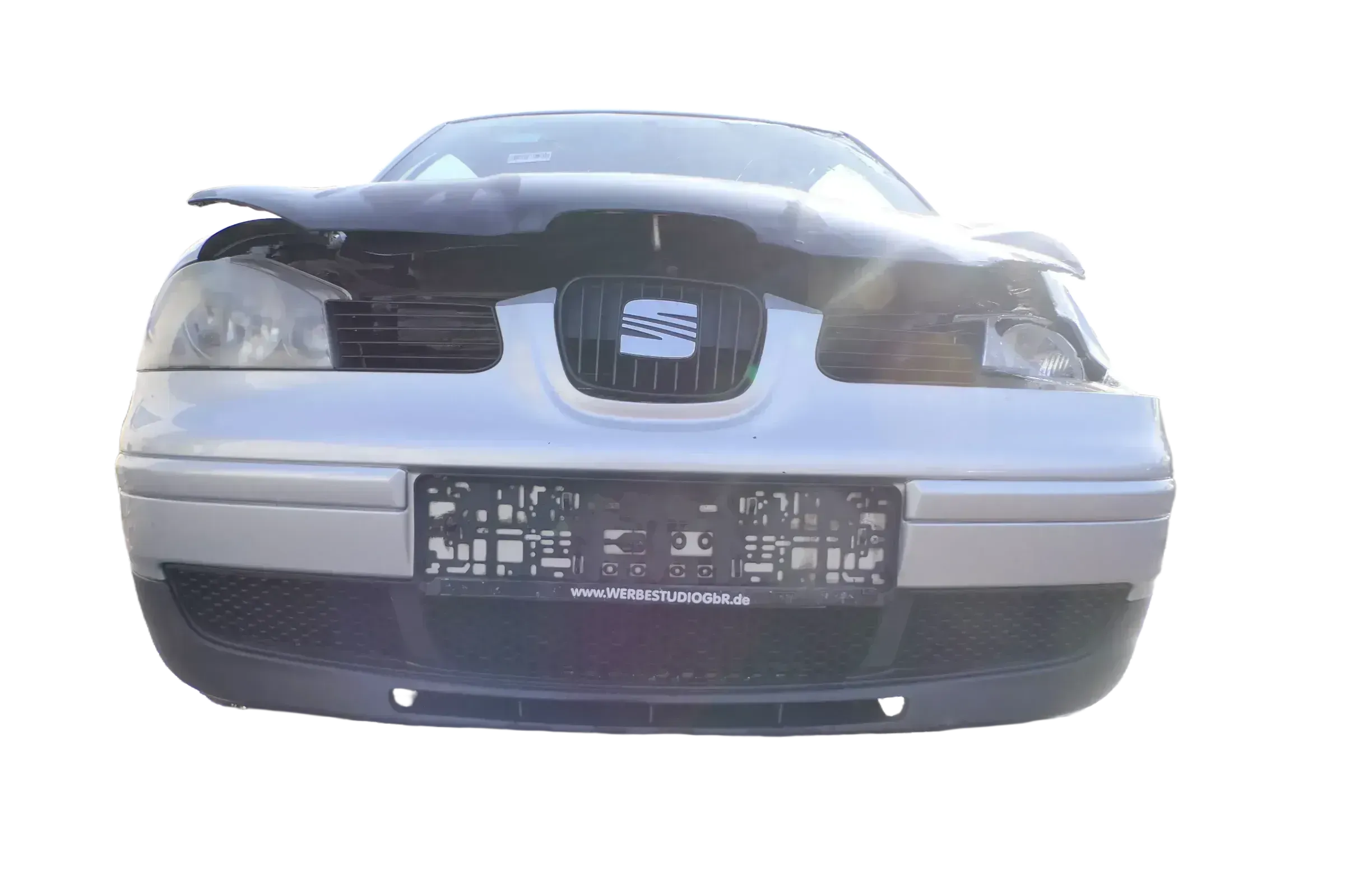 Seat Arosa 6H Stoßstange Frontstoßstange vorne grau silber LS7N Facelift + Grill - Bild 1