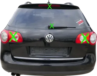 VW Passat 3C Kombi Variant Heckklappe Klappe Scheibe schwarz LC9X ohneAnbauteile - Bild 1