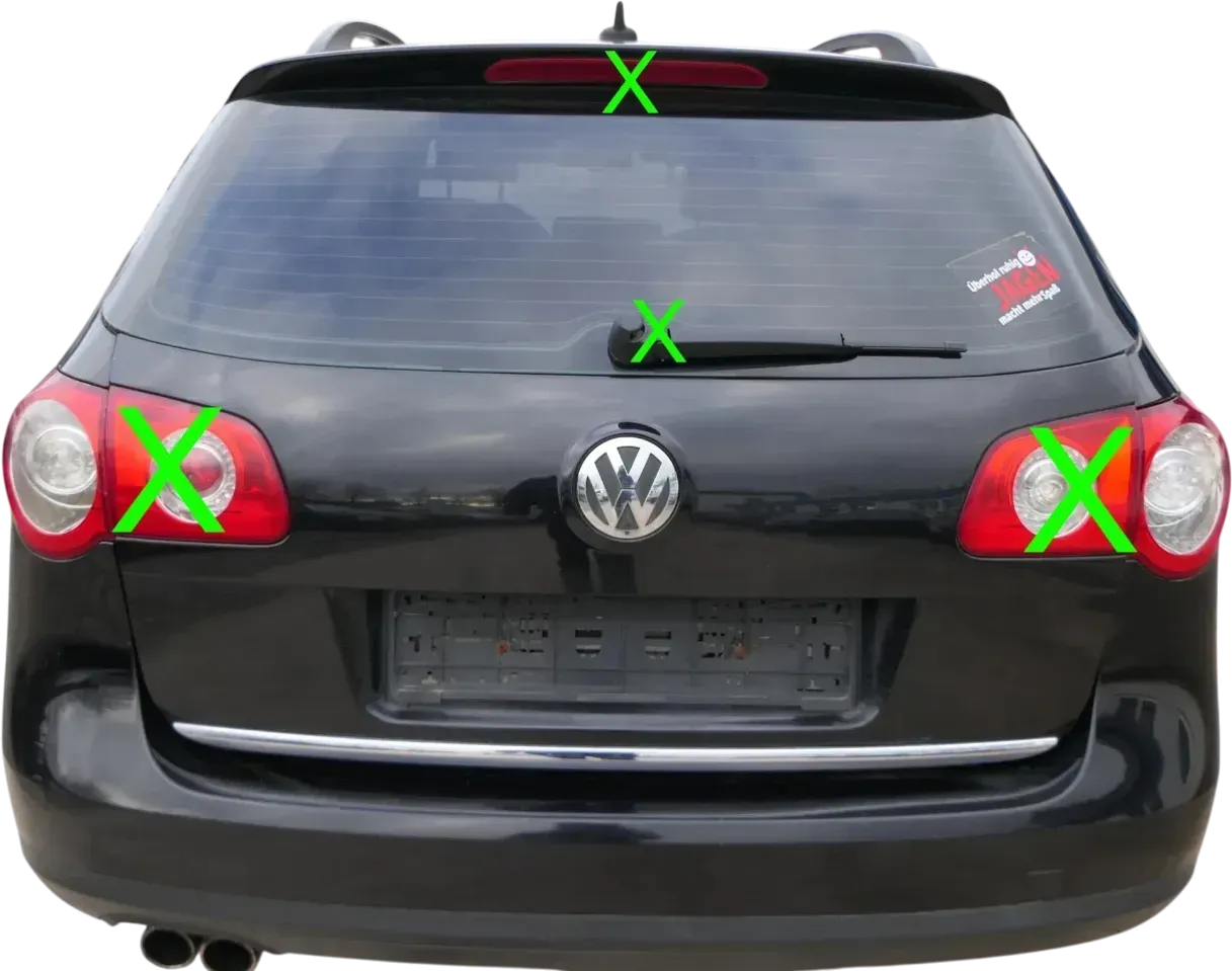 VW Passat 3C Kombi Variant Heckklappe Klappe Scheibe schwarz LC9X ohneAnbauteile - Bild 1