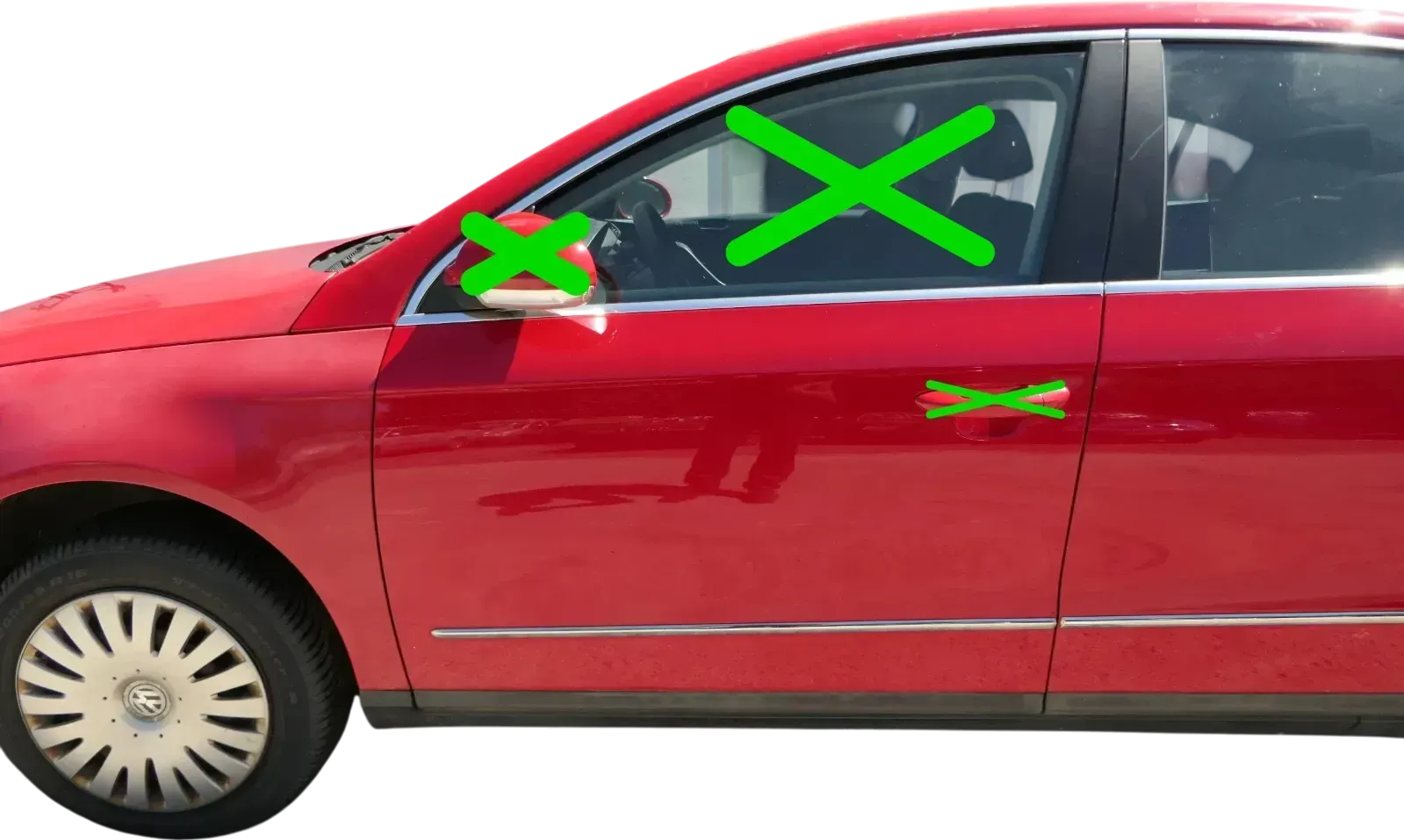 VW Passat 3C Kombi o. Limous Tür vorne links Fahrer rot LY3D -ohneAnbauteile - Bild 1