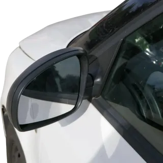 Skoda Fabia 5J mechanisch Spiegel Außenspiegel links mit Glas schwarz - Bild 1