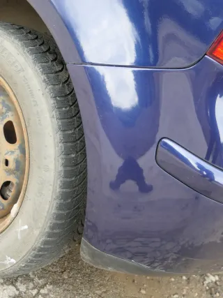 VW Polo 9N 9N3 Stoßstange Heckstoßstange hinten blau LB5N - Bild 2