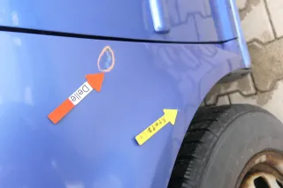 VW Golf 4 1J Kotflügel vorne links blau LW5Y - Bild 3