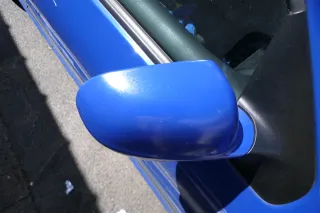 VW Golf 4 Bora manueller Spiegel vorne rechts Außenspiegel blau LW5Z Glas - Bild 3