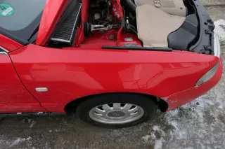 Audi A4 B5 (ab ca Ende1999 Facelift) Kotflügel vorne rechts rot LY3H - Bild 4