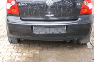 VW Polo 9N 9N3 Stoßstange Heckstoßstange hinten schwarz LC9Z - Bild 1