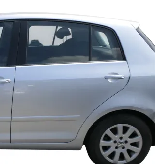VW Golf Plus 5M Tür hinten links silber grau LA7W - mit Rahmen - Bild 1
