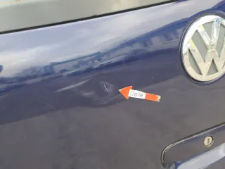 VW Polo 9N3 9N Heckklappe Kofferraumklappe Klappe blau LB5N ohne Anbauteile - Bild 5