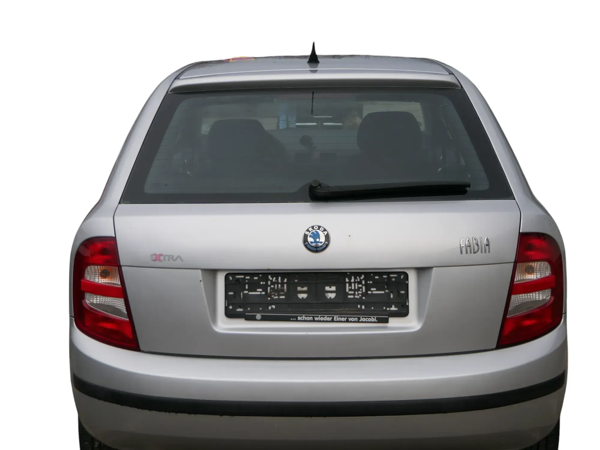 Fabia 6Y6 Schrägheck Heckklappe Kofferraumklappe hinten grau silber LF7T Scheibe - Bild 1