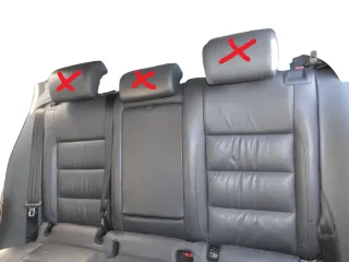 VW Golf 5 V Sitz Sitze hinten Rückbank Rücksitzbank 3 Punkt Gurt Lehne Leder - Bild 1
