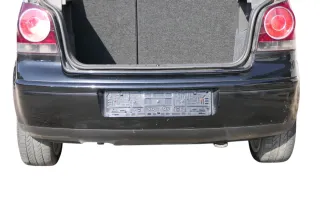 VW Polo 9N 9N3 Stoßstange Heckstoßstange hinten schwarz L041 - Bild 1