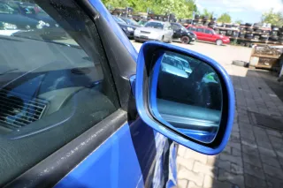 VW Golf 4 Bora manueller Spiegel vorne rechts Außenspiegel blau LW5Z Glas - Bild 2