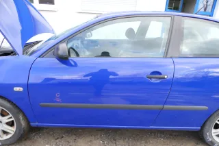 Seat Ibiza 6L Tür Fahrertür 2/3-Türer vorne links blau LS5G ohne Anbautei - Bild 1