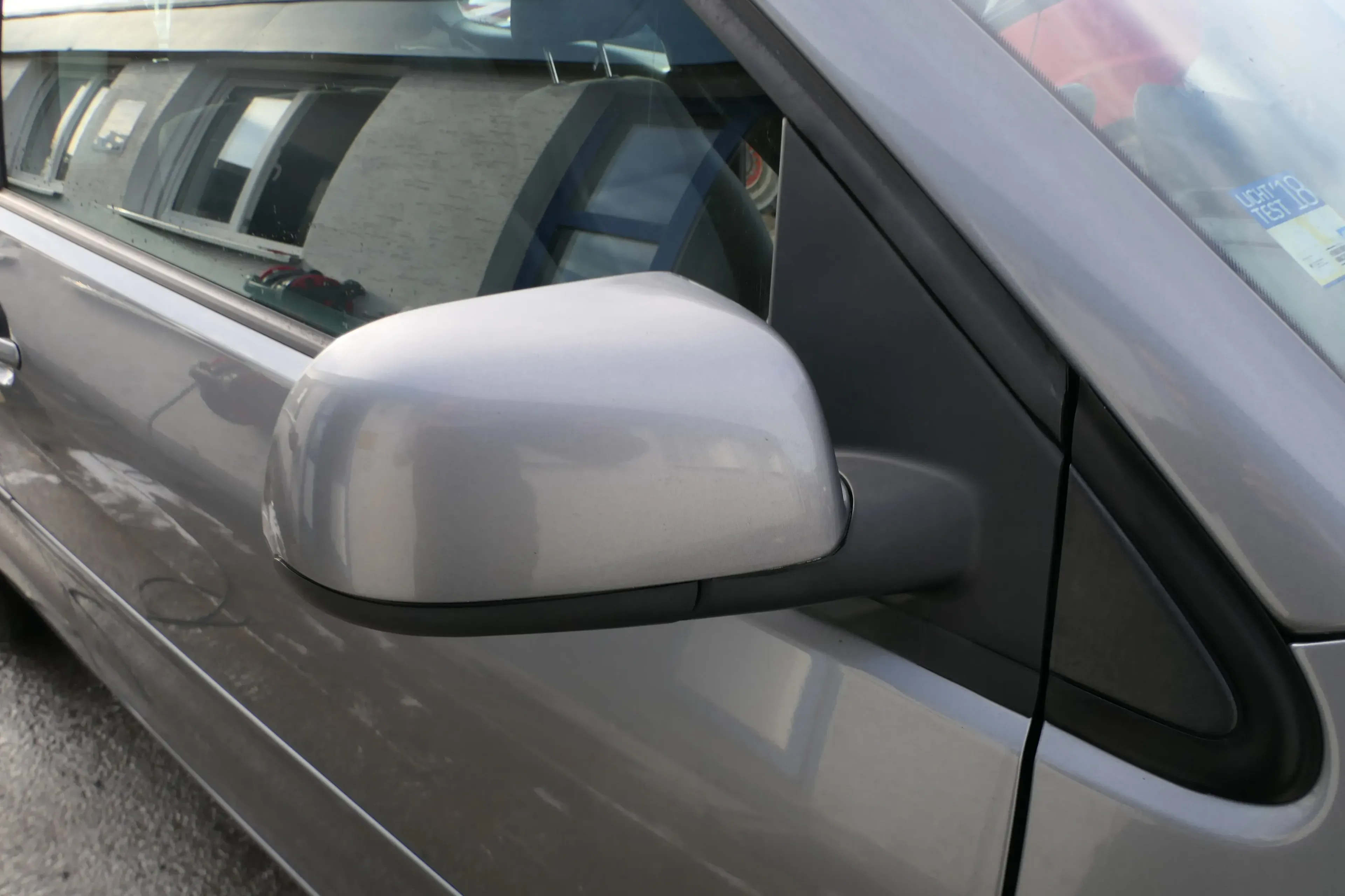VW Polo 9N 9N3 manueller Spiegel Außenspiegel rechts vorne grau LD7W - Bild 1