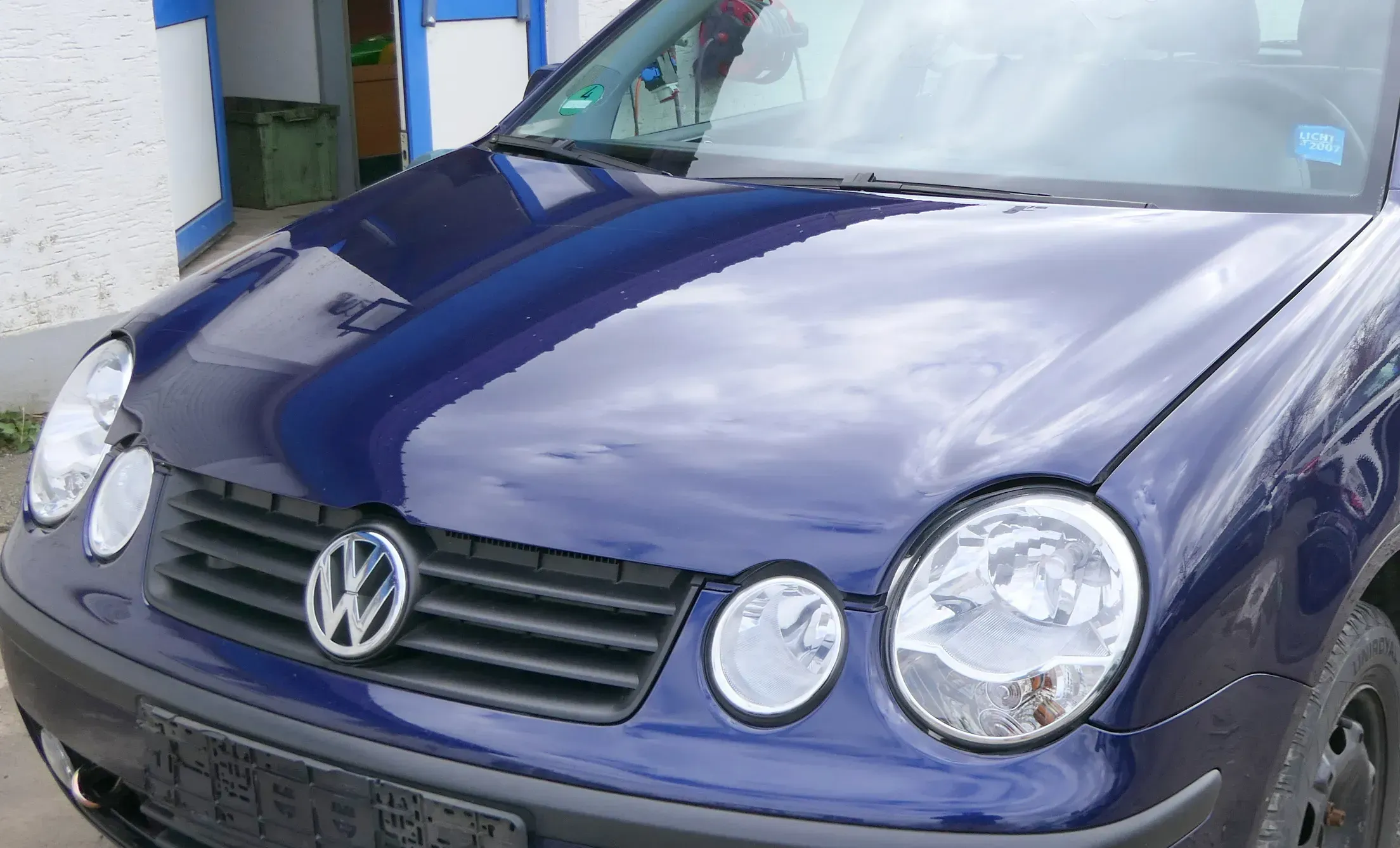VW Polo 9N Motorhaube Klappe Haube vorne blau LB5N bis ca. Bj. 2004 - Bild 1