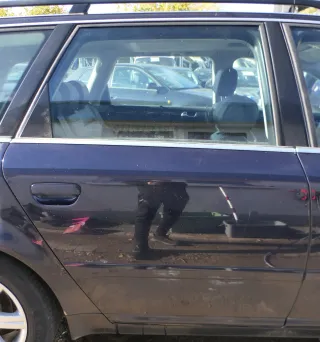 Audi A6 4B C5 Tür Türblatt hinten rechts blau LZ5L mit Rahmen - Bild 1
