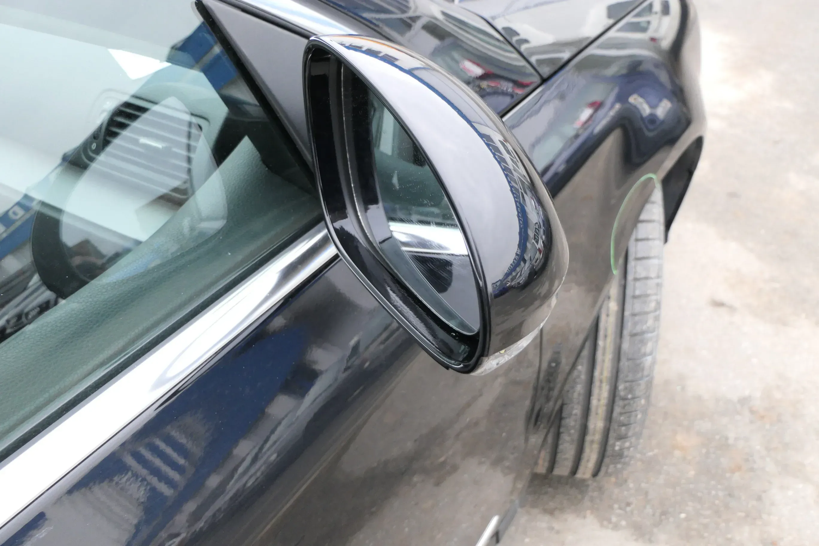 VW Passat 3C elektrischer Spiegel Außenspiegel rechts m Glas Blinke schwarz L041 - Bild 1