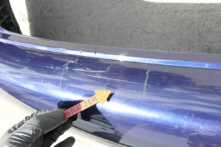 VW Touran 1T Stoßstange hinten Heckstoßstange Stoßfänger blau LB5N indigoblau - Bild 3
