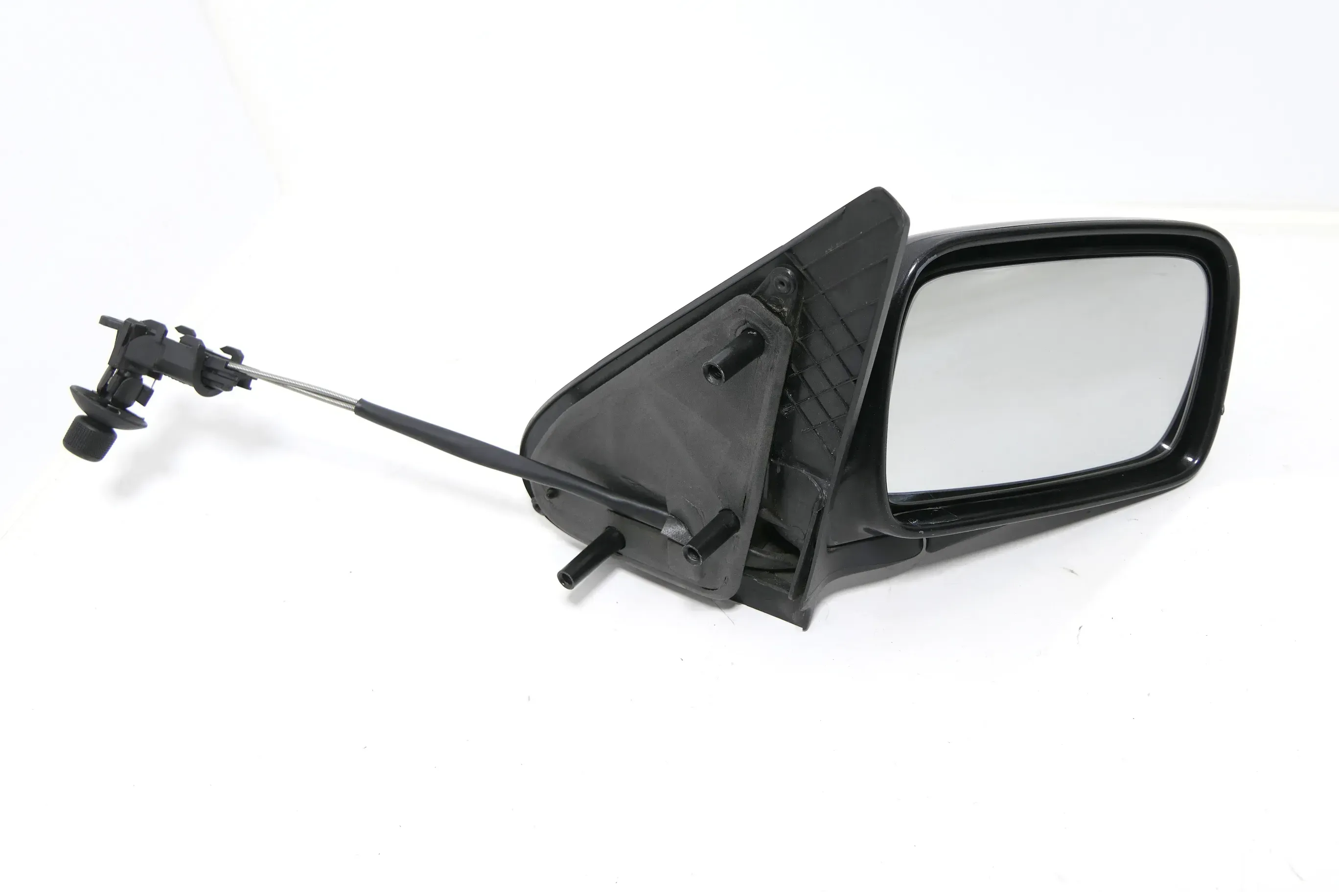VW Polo 6N manueller manuell Spiegel Außenspiegel rechts schwarz - Bild 1