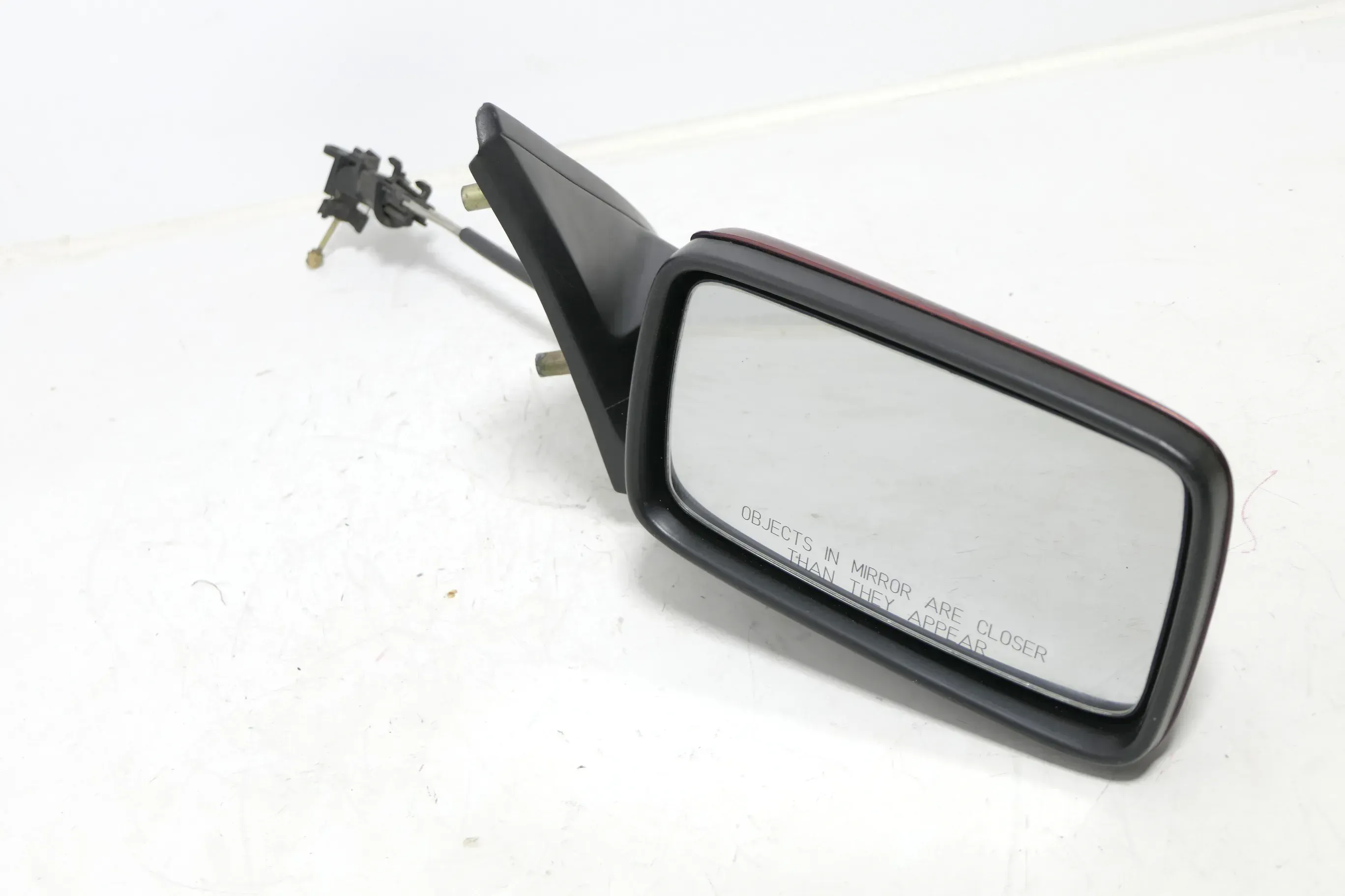 VW Golf 3 Vento manueller Spiegel Außenspiegel rechts mit Glas rot braun - Bild 1