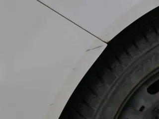 Fabia 5J Schrägheck Limousine Stoßstange hinten Heckstoßstange weiß LF9E - Bild 9