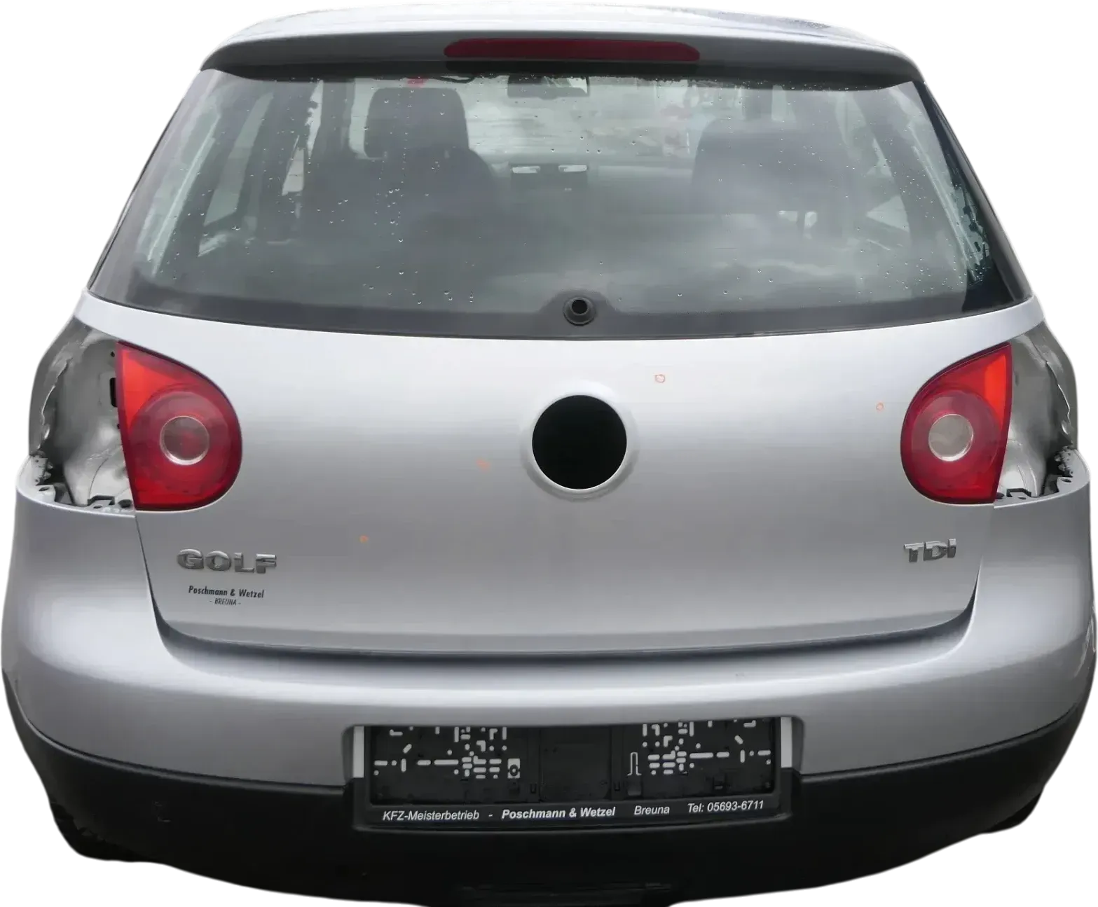 VW Golf 5 V Heckklappe hinten Kofferraumklappe mit Scheibe silber grau LA7W Sil - Bild 1