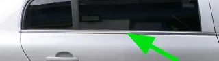 Superb 3U Leiste Zierleiste Tür hinten rechts chrom silber oben Fensterschachta - Bild 1