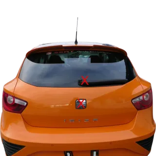 Seat Ibiza 6J Heckklappe Klappe hinten 2/3-Türer orange LP2C Spoiler mit Scheibe - Bild 1