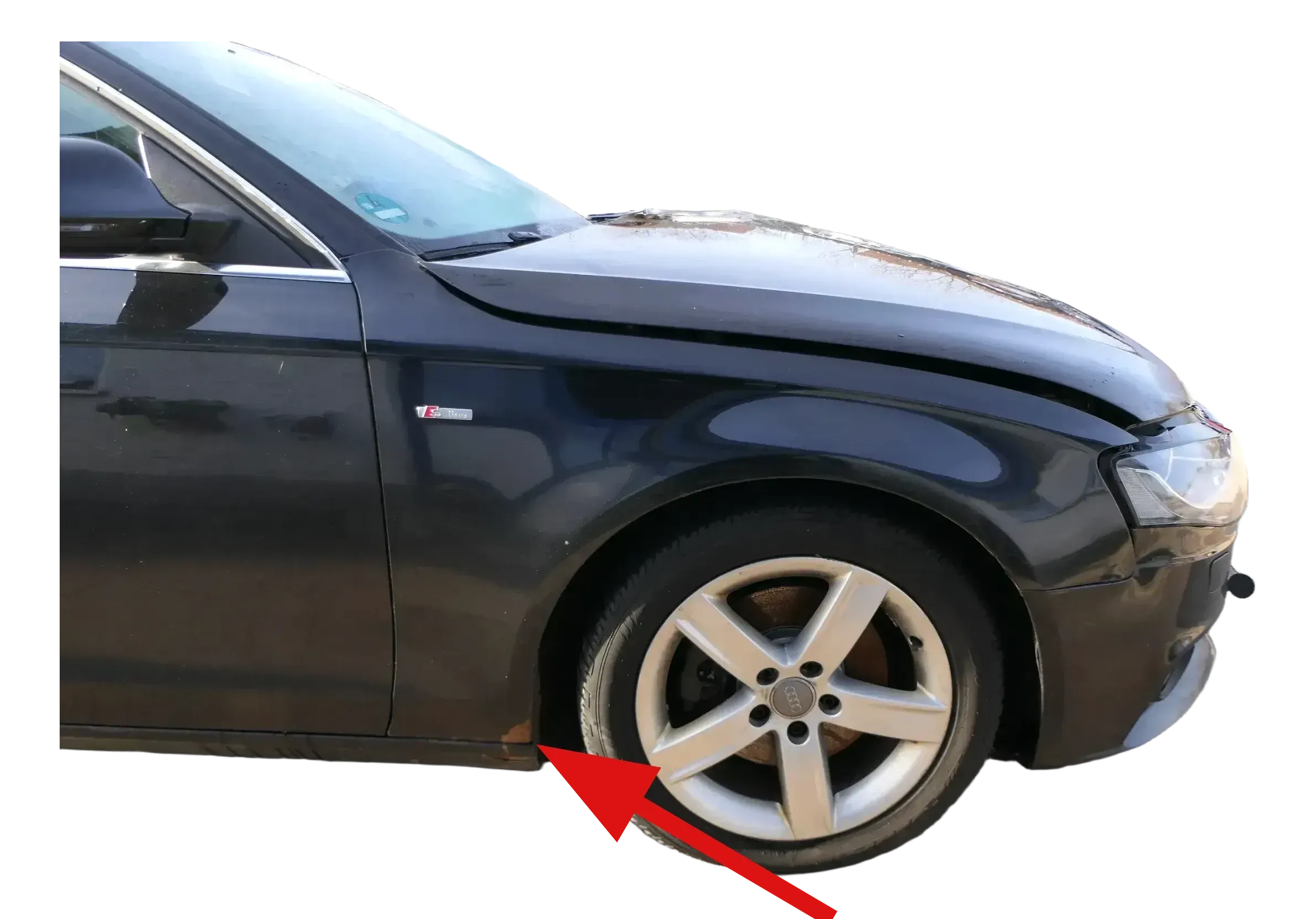 Audi A4 8K B8 Kotflügel vorne rechts schwarz LZ9Y - Bild 1