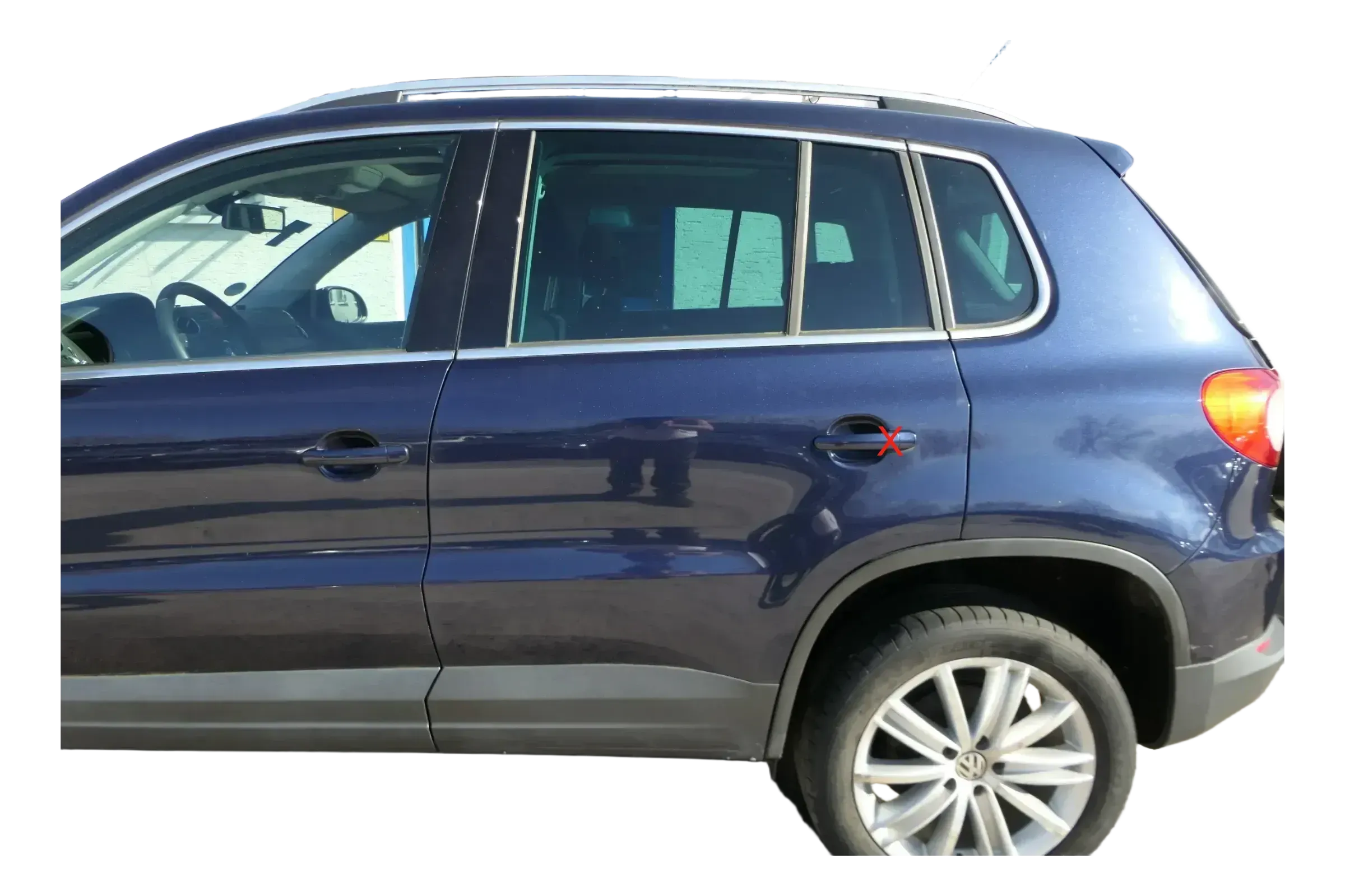 VW Tiguan 5N Tür hinten links blau LH5X - Bild 1