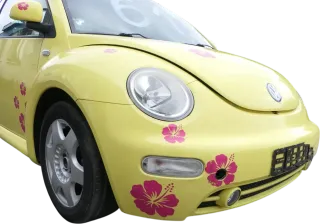 New Beetle 9C Stoßstange vorne Stoßfänger vorn gelb LD1B mit Nebelscheinwerfer - Bild 3