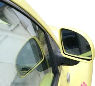 VW New Beetle elektrischer Spiegel Außenspiegel rechts gelb LD1B Glas - Bild 2
