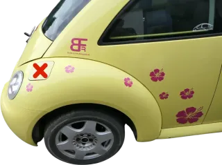 VW New Beetle 9C Kotflügel hinten rechts gelb LD1B 1C0821302F Radlauf - Bild 1
