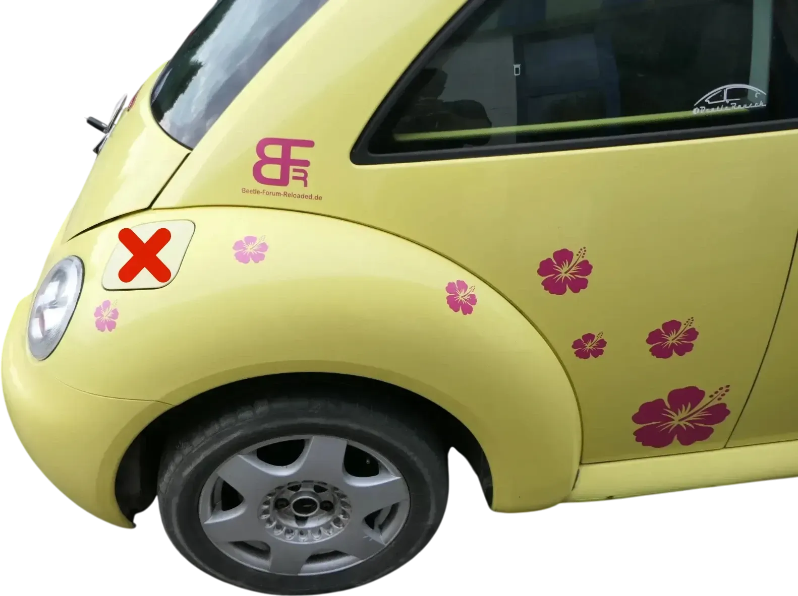 VW New Beetle 9C Kotflügel hinten rechts gelb LD1B 1C0821302F Radlauf - Bild 1