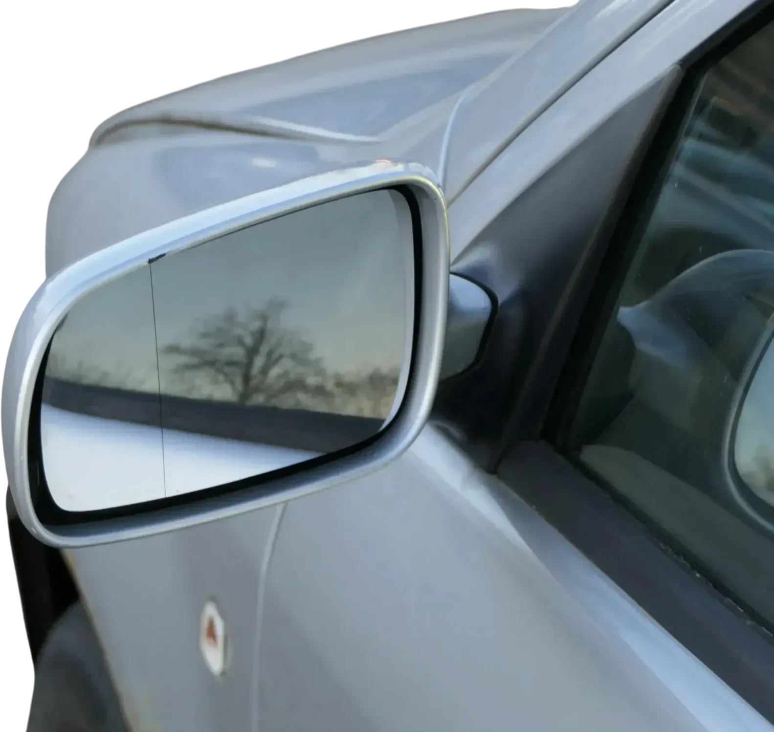 Skoda Fabia 6Y elektrisch Spiegel Außenspiegel links mit Glas grau LF7T silber - Bild 1