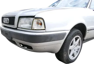 Audi 80 8C Stoßstange vorne Frontstoßstange Stoßfänger grau LY7T - Gitter - Bild 11