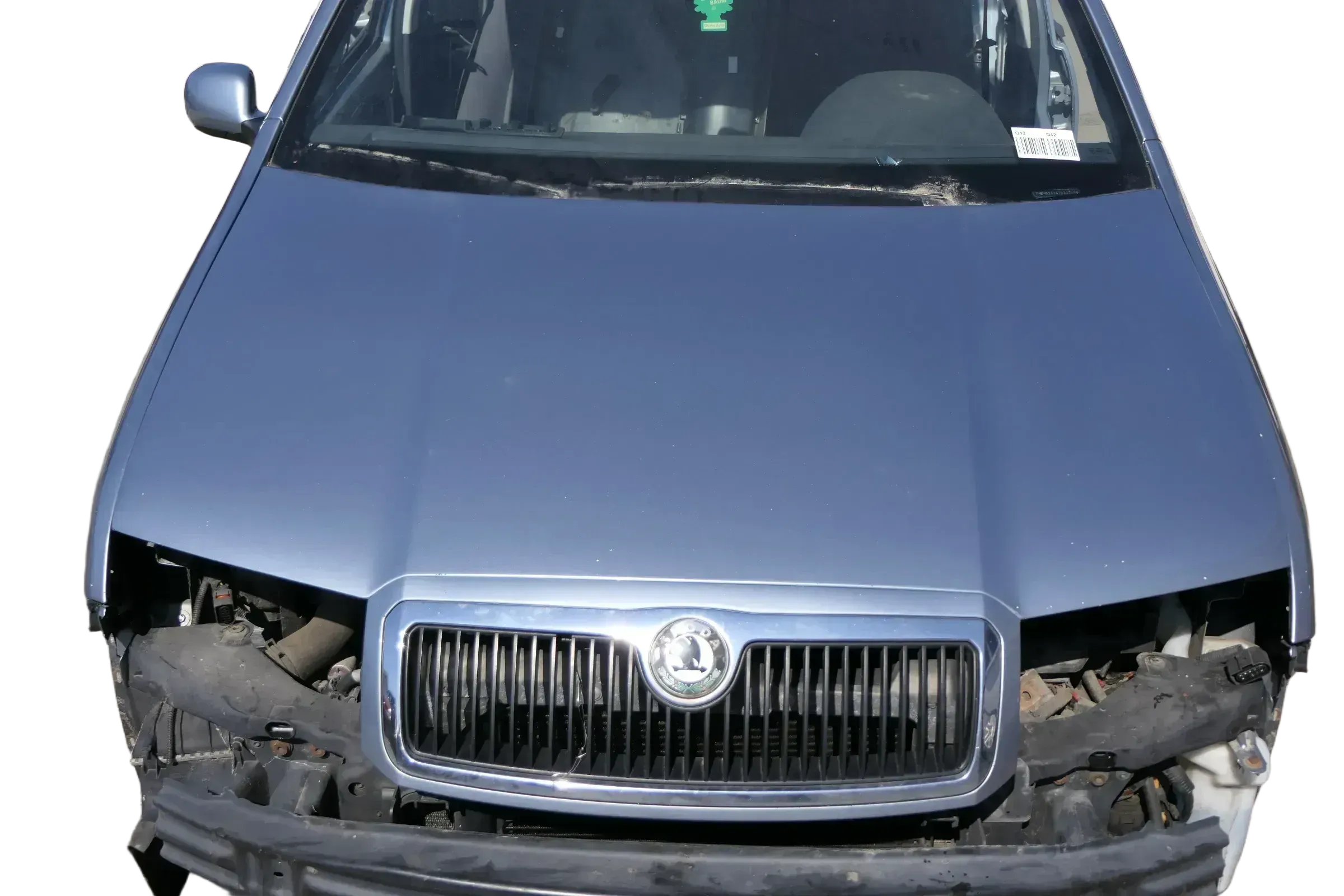 Skoda Fabia 6Y Motorhaube KLappe vorne silber grau LF7U mit Grill - Bild 1