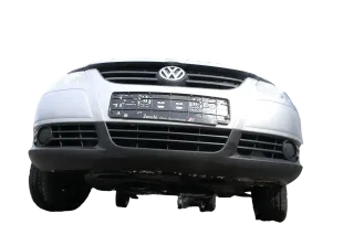 VW Fox 5Z Stoßstange vorne Stoßfänger silber LA7W mit Grill - Bild 5
