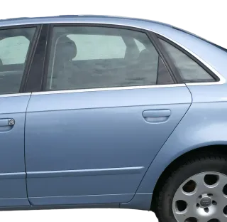 Audi A4 B7 8E Tür hinten links Kombi mit Scheibe blau LY5J + Rahmen Limo - Bild 1