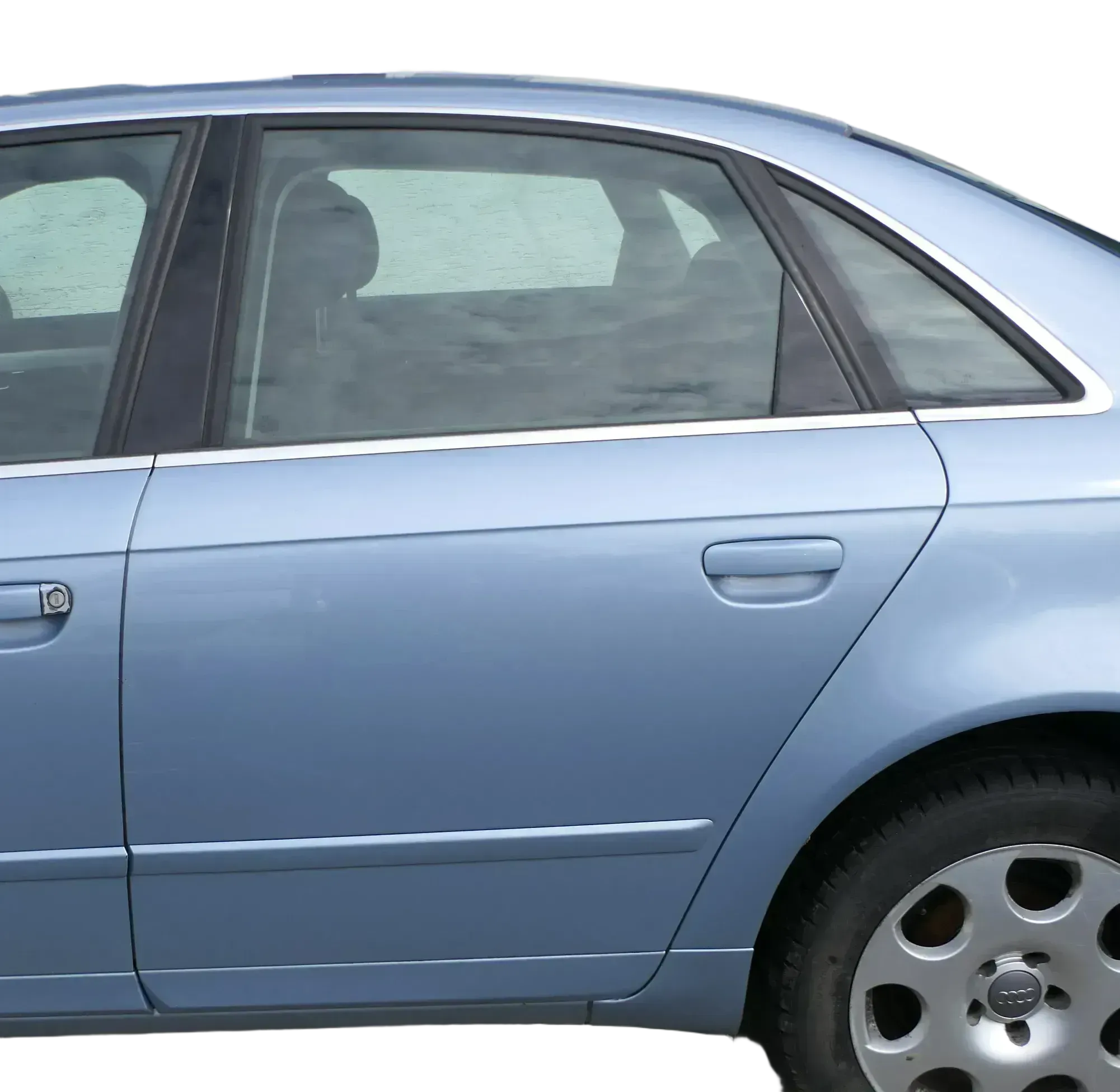 Audi A4 B7 8E Tür hinten links Kombi mit Scheibe blau LY5J + Rahmen Limo - Bild 1